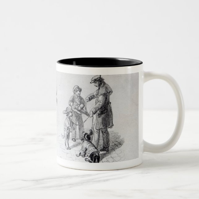 Tasse 2 Couleurs Interprètes de rue, c.1839-43 (Droit)