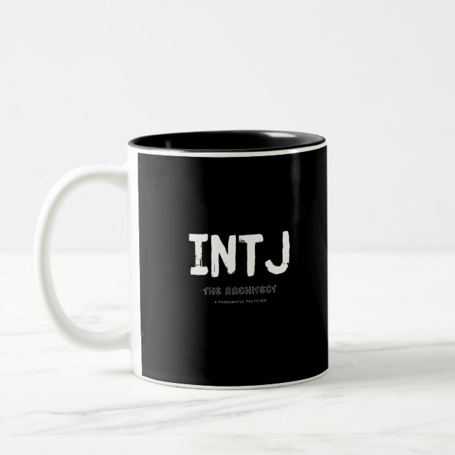Tasse 2 Couleurs INTJ - Tacticien réfléchi (blanc) (Gauche)