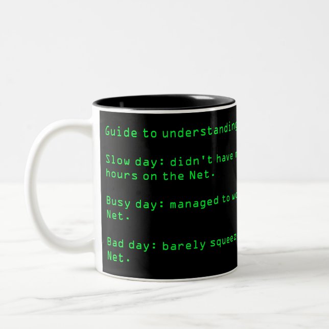 Tasse 2 Couleurs Intoxiqué net (Gauche)