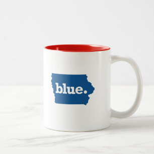 TASSE 2 COULEURS IOWA ÉTAT BLEU