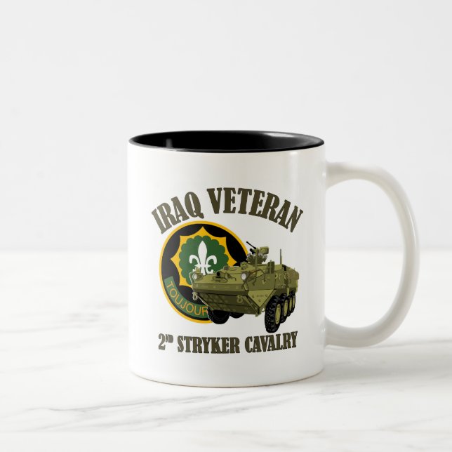 Tasse 2 Couleurs Iraq Vet 2e SCR Stryker (Droit)