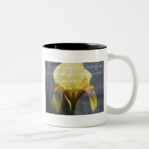 Tasse 2 Couleurs Iris de zèbre de jaune de 139:14 de psaume