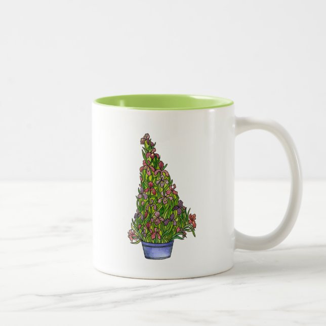 Tasse 2 Couleurs Iris noël mufle (Droit)