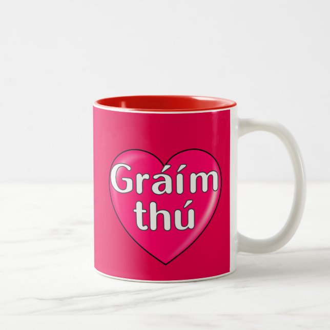 Tasse 2 Couleurs Irlandais - Je vous aime (Droit)