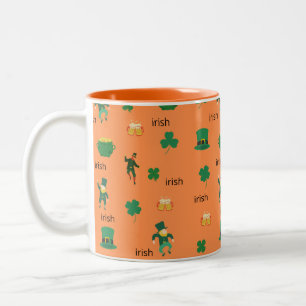 Tasse 2 Couleurs irlandais les charmes chanceux et boire motif de b