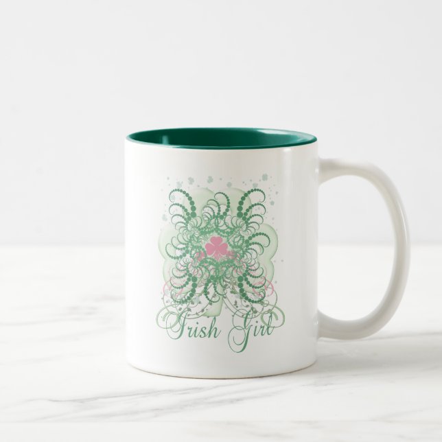 Tasse 2 Couleurs Irlandaise fille 2 (Droit)