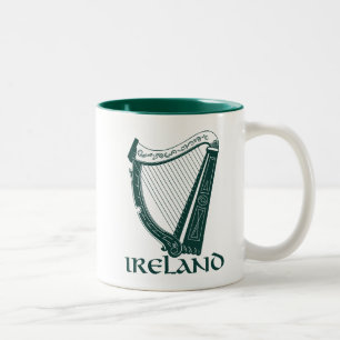 Tasse 2 Couleurs Irlande Harp Design, Irish Harp