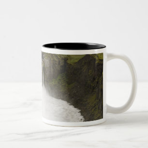Tasse 2 Couleurs Islande. Cascade de Hafragilsfoss dans