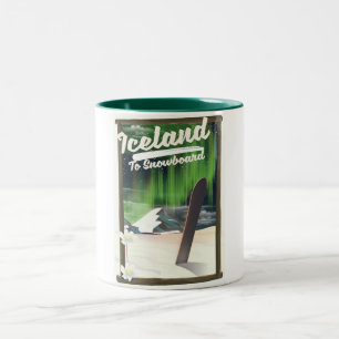 Tasse 2 Couleurs Islande pour faire du snowboard