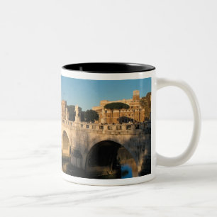 Tasse 2 Couleurs Italie, Rome, Castel Sant'Angelo et rivière