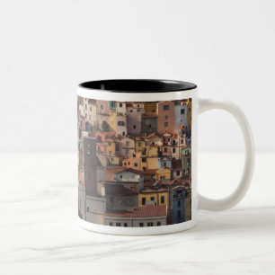 Tasse 2 Couleurs Italie, Sardaigne, Bosa. Vue de la ville avec Cast