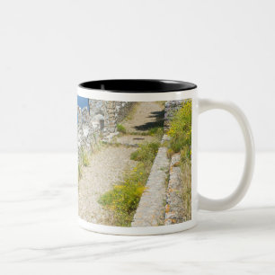 Tasse 2 Couleurs Italie, Sicile, Cefalu, Cliffside Walkway, La