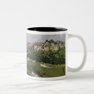Tasse 2 Couleurs Italie, Sicile, Enna, Calascibetta, Vue matinale