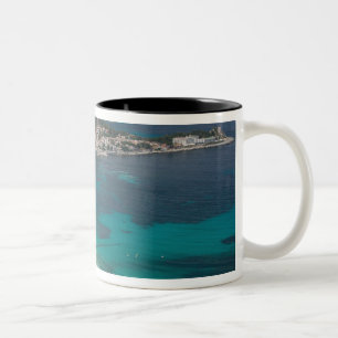 Tasse 2 Couleurs Italie, Sicile, Mondello, Vue de la plage depuis