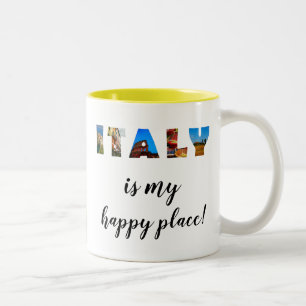 Tasse 2 Couleurs Italie Vignoble italien Voyage heureux endroit