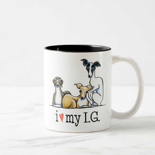 Tasse 2 Couleurs Italien Greyhound Lover (Droit)