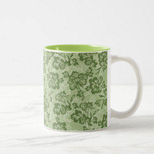 Tasse 2 Couleurs Iwalani Vintage Floral Hawaïen Mousse