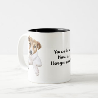 Tasse 2 Couleurs Jack Russell, je t'aime,