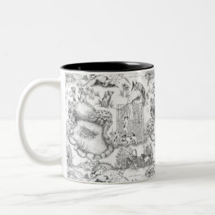 Tasse 2 Couleurs JACK RUSSELL Terrier Black Toile