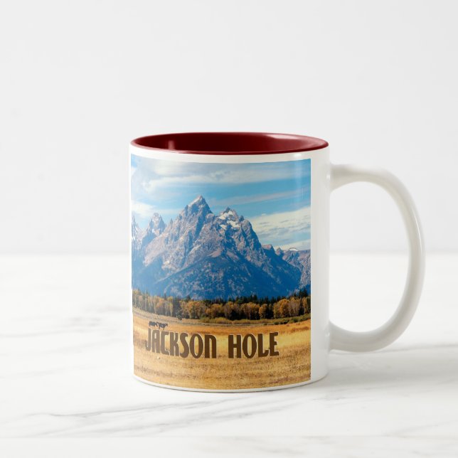 Tasse 2 Couleurs Jackson Hole Wyoming (Droit)