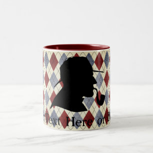 Tasse 2 Couleurs Jacquard révélateur anglais de silhouette des