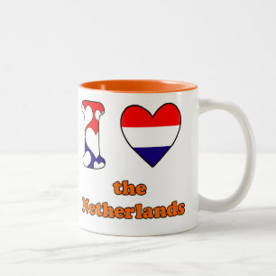 Tasse 2 Couleurs J'adore la Pays-Bas