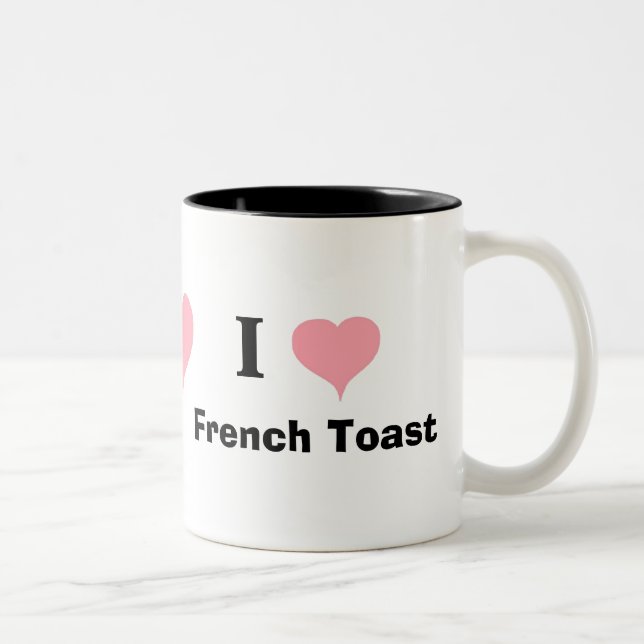 Tasse 2 Couleurs J'adore le pain perdu (Droit)