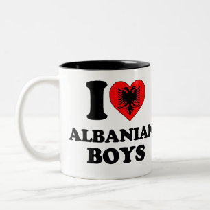 Tasse 2 Couleurs J'adore les garçons albanais