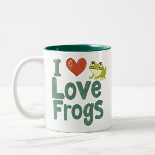 Tasse 2 Couleurs J'adore les grenouilles 