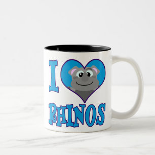 Tasse 2 Couleurs J'adore les rhinocéros