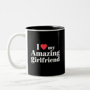 Tasse 2 Couleurs J'adore ma copine incroyable J'aime ma petite amie