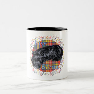 Tasse 2 Couleurs J'adore mon Scottie à carreaux