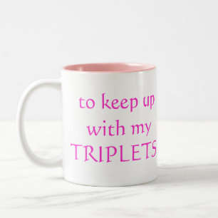 Tasse 2 Couleurs J'ai besoin de la CAFÉINE pour suivre mes TRIPLET