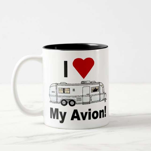 Tasse 2 Couleurs J'ai coeur My Avion-fullrig (Gauche)