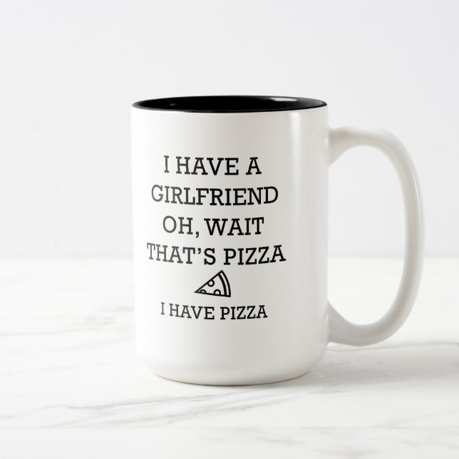 Tasse 2 Couleurs J'Ai De La Pizza (Droit)