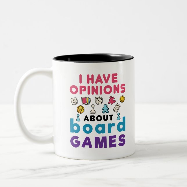 Tasse 2 Couleurs J'Ai Des Opinions À Propos Des Jeux De Commission  (Gauche)