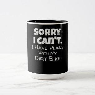 Tasse 2 Couleurs J'Ai Des Plans Avec Mon Dirt Vélo Cadeau