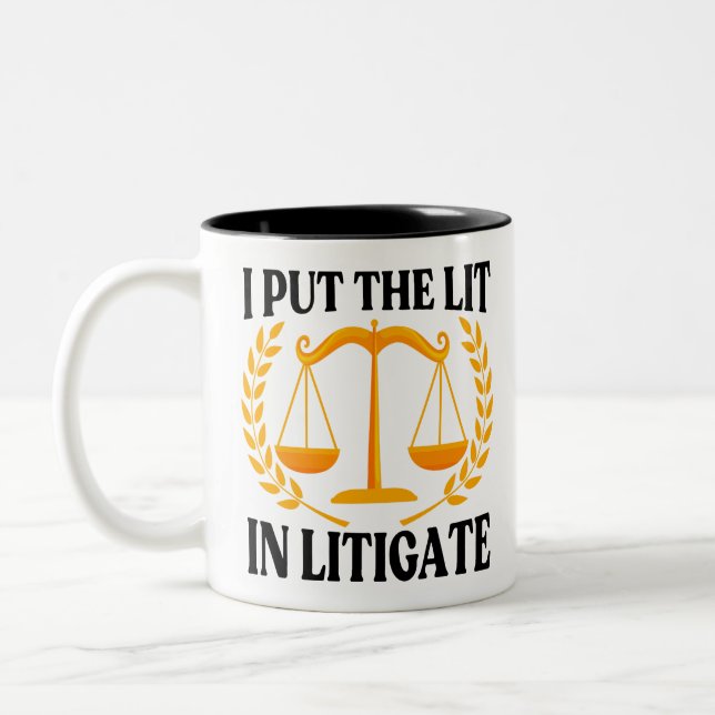 Tasse 2 Couleurs J'Ai Mis La Lumière Dans Litigate Lawyer Litigator (Gauche)