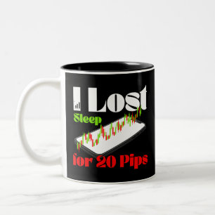 Tasse 2 Couleurs J'ai Perdu le Sommeil pour 20 Pips – T-Shirt Drôle