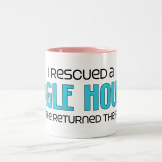 Tasse 2 Couleurs J'ai secouru une adoption (femelle) de chien de