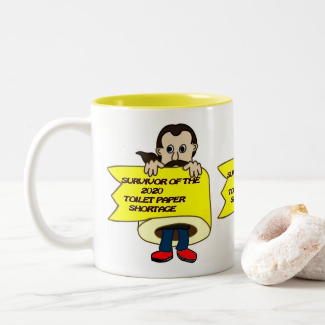 Tasse 2 Couleurs J'ai survécu (Avec donut)