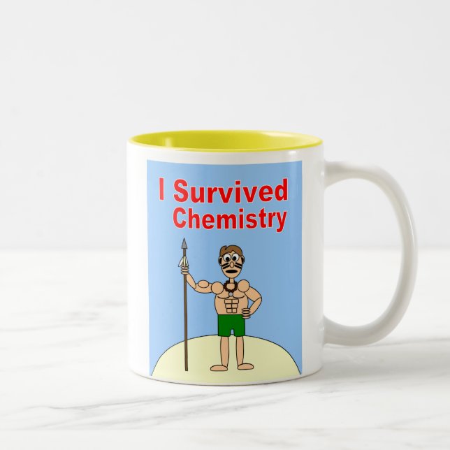 Tasse 2 Couleurs J'ai survécu à la chimie (Droit)
