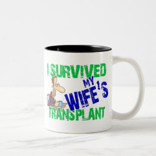 Tasse 2 Couleurs J'ai survécu à la transplantation de ma femme