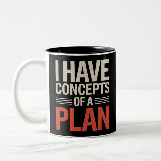 Tasse 2 Couleurs J'ai une conception d'un plan (Gauche)