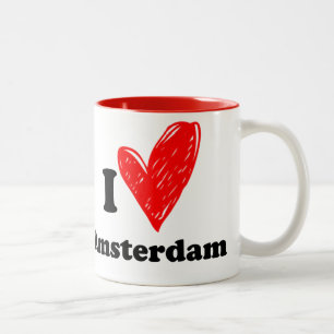Tasse 2 Couleurs J'aime Amsterdam