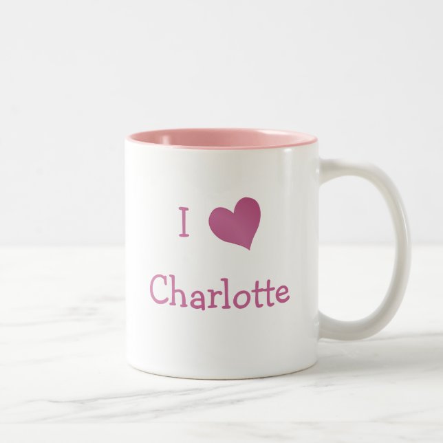 Tasse 2 Couleurs J'aime Charlotte (Droit)