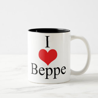Tasse 2 Couleurs J'aime (coeur) Beppe
