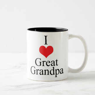 Tasse 2 Couleurs J'aime (coeur) le grand grand-papa