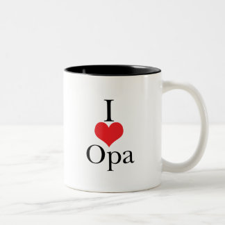 Tasse 2 Couleurs J'aime (coeur) Opa
