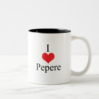 Tasse 2 Couleurs J'aime (coeur) Pepere